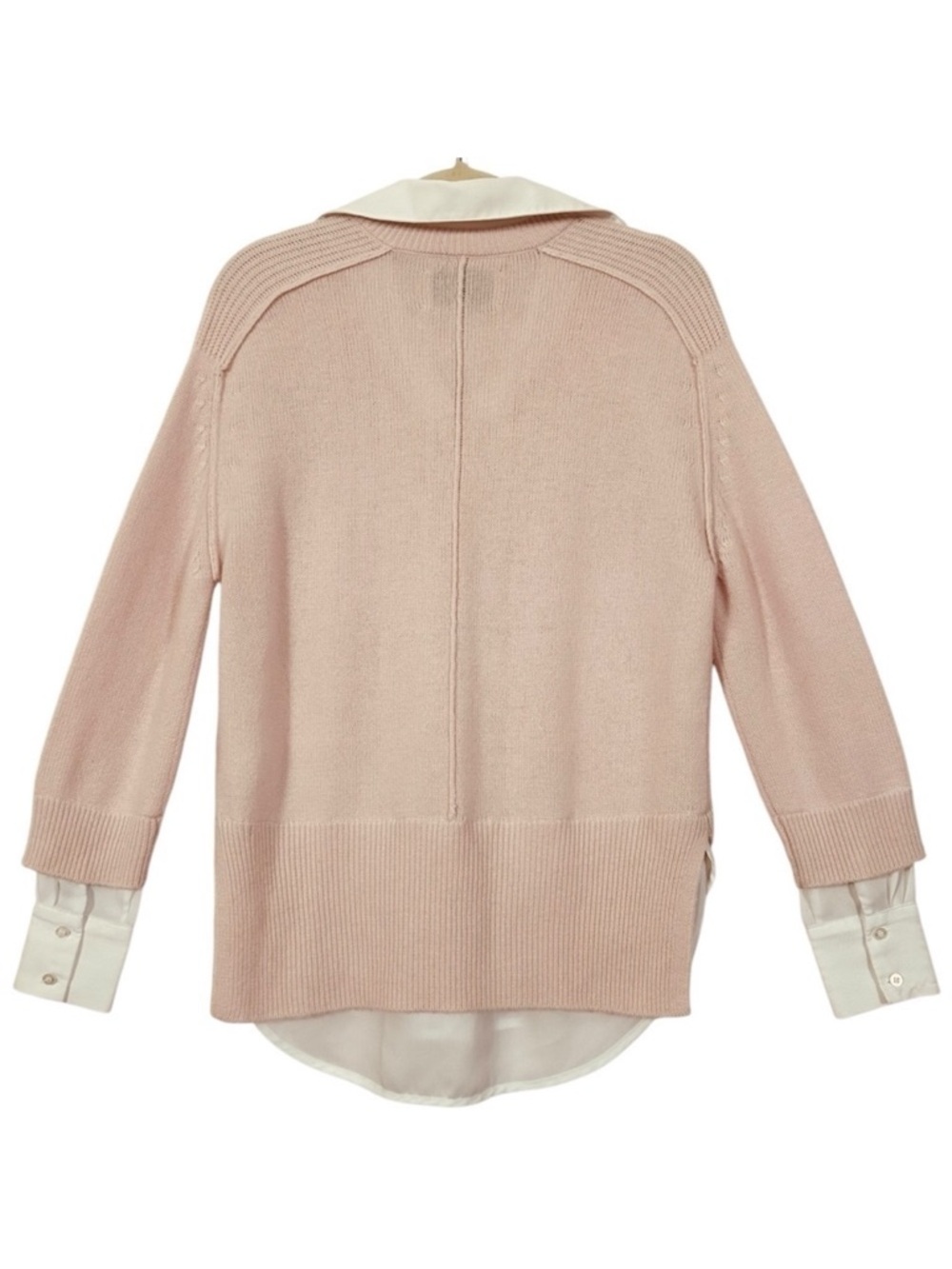 Brochu Walker The Layer Looker Cashmere Blend V Neck Sweater Paloma M - Picture 7 of 14